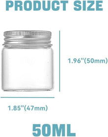 6 Stück 50ml Mini Glasgefäß Gewürzgläser mit Deckel 47x50mm