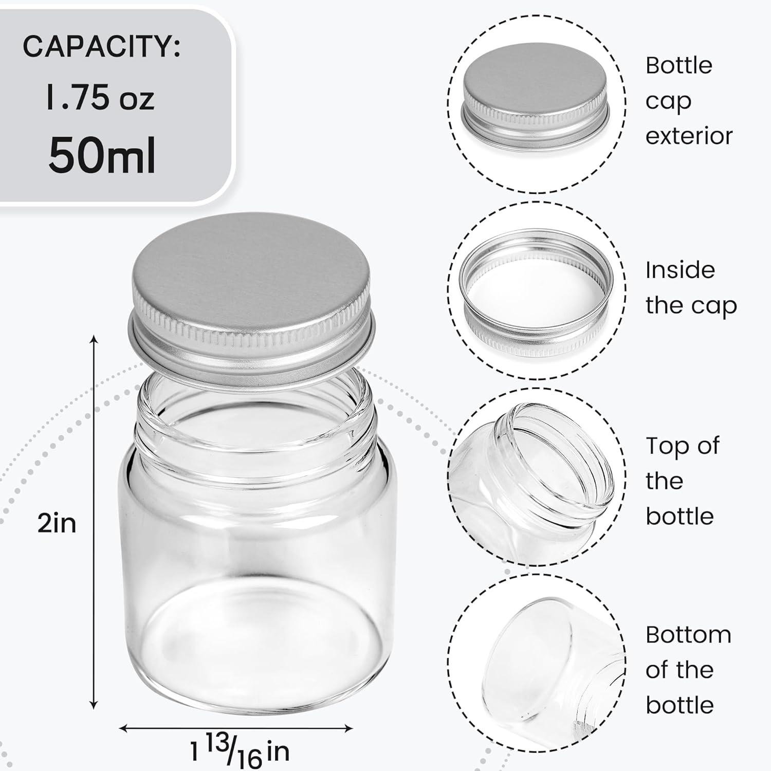 Glasgefäße Danmu Art Mini 50ml 6er Set Gewürzgläser mit Deckel