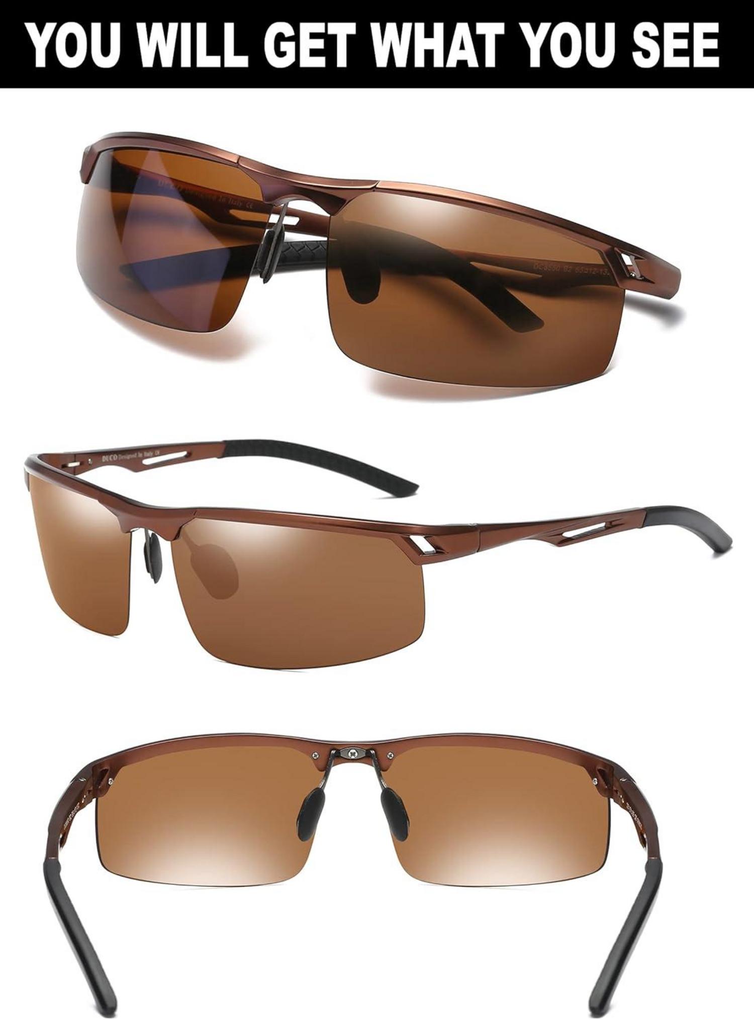 DUCO Polarisierte Retro-Sonnenbrille Herren Ultraleicht 8550