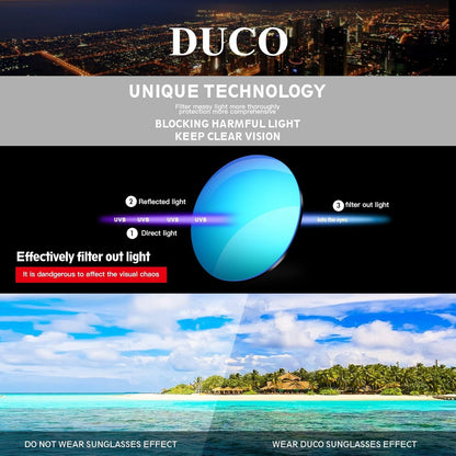DUCO Herren Sonnenbrille Polarisiert Ultraleicht Sport Al-Mg 8550