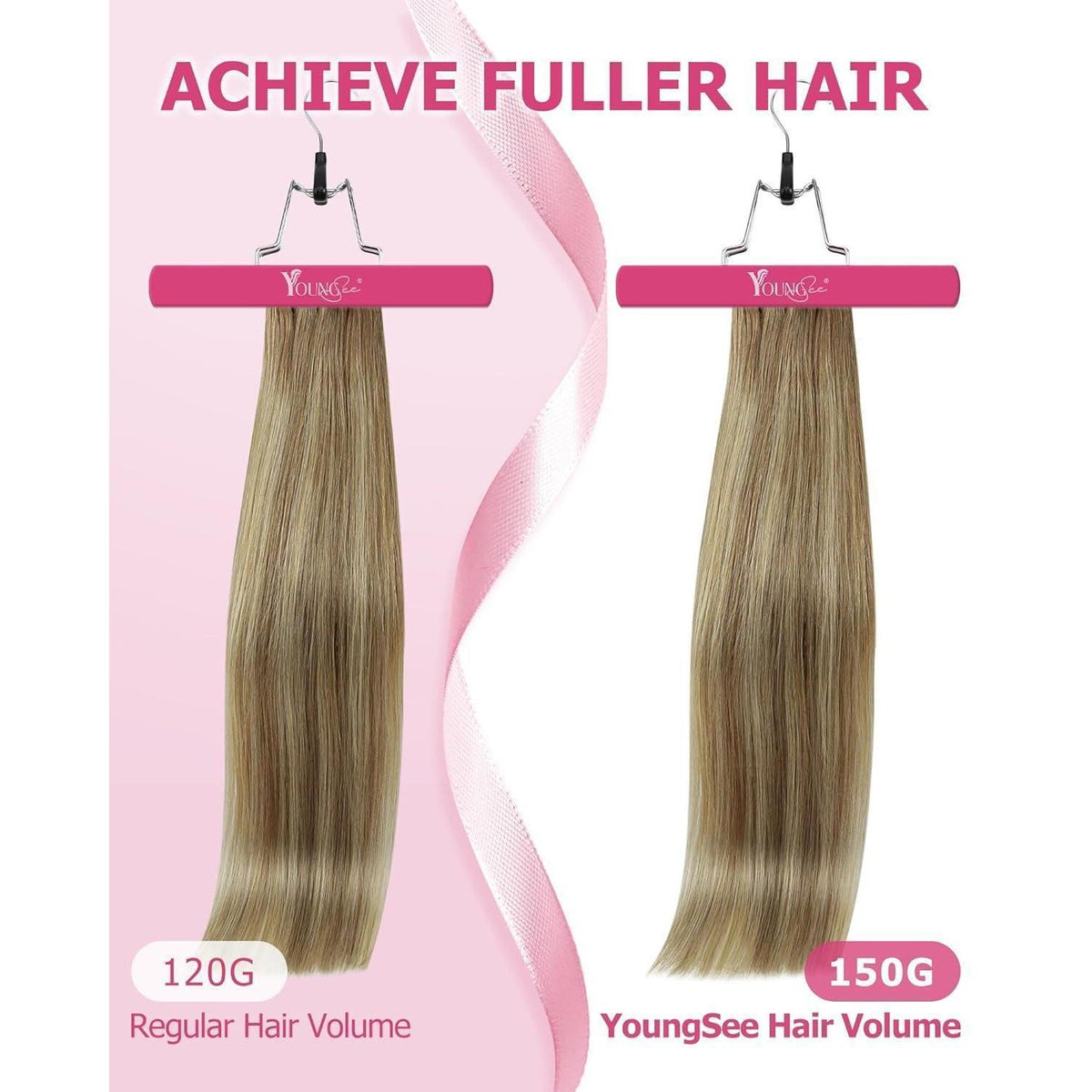 Clip-in Echthaar Extensions Ombre 40cm – Remy Haare, 120g