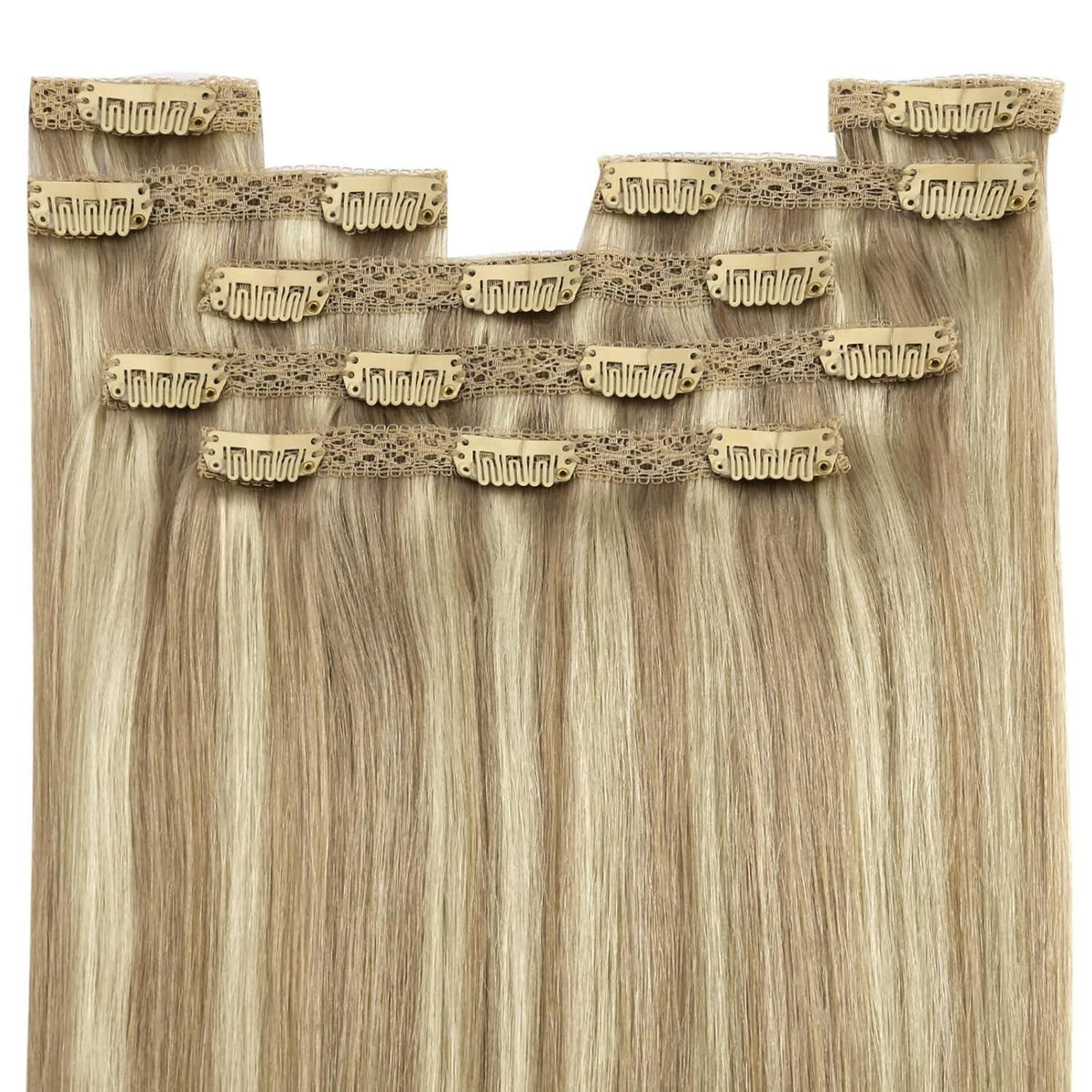 Clip-in Echthaar Extensions Blond 50 cm – Voller Kopf