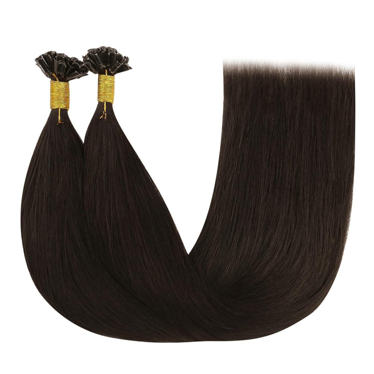 Echthaar Bonding Extensions Dunkelbraun 55cm