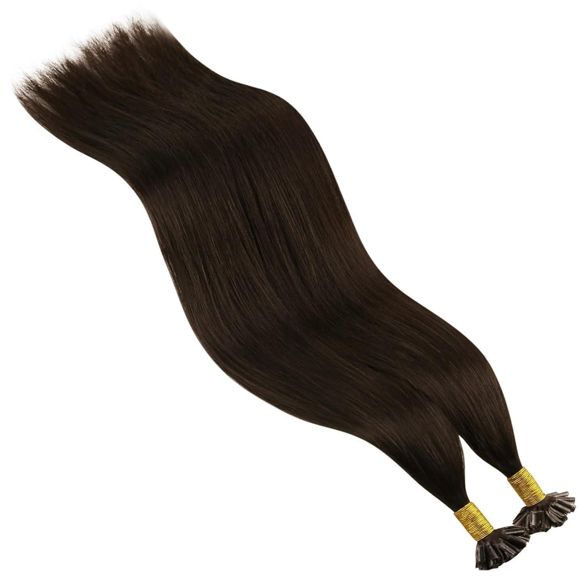 Echthaar Bonding Extensions Dunkelbraun 55cm