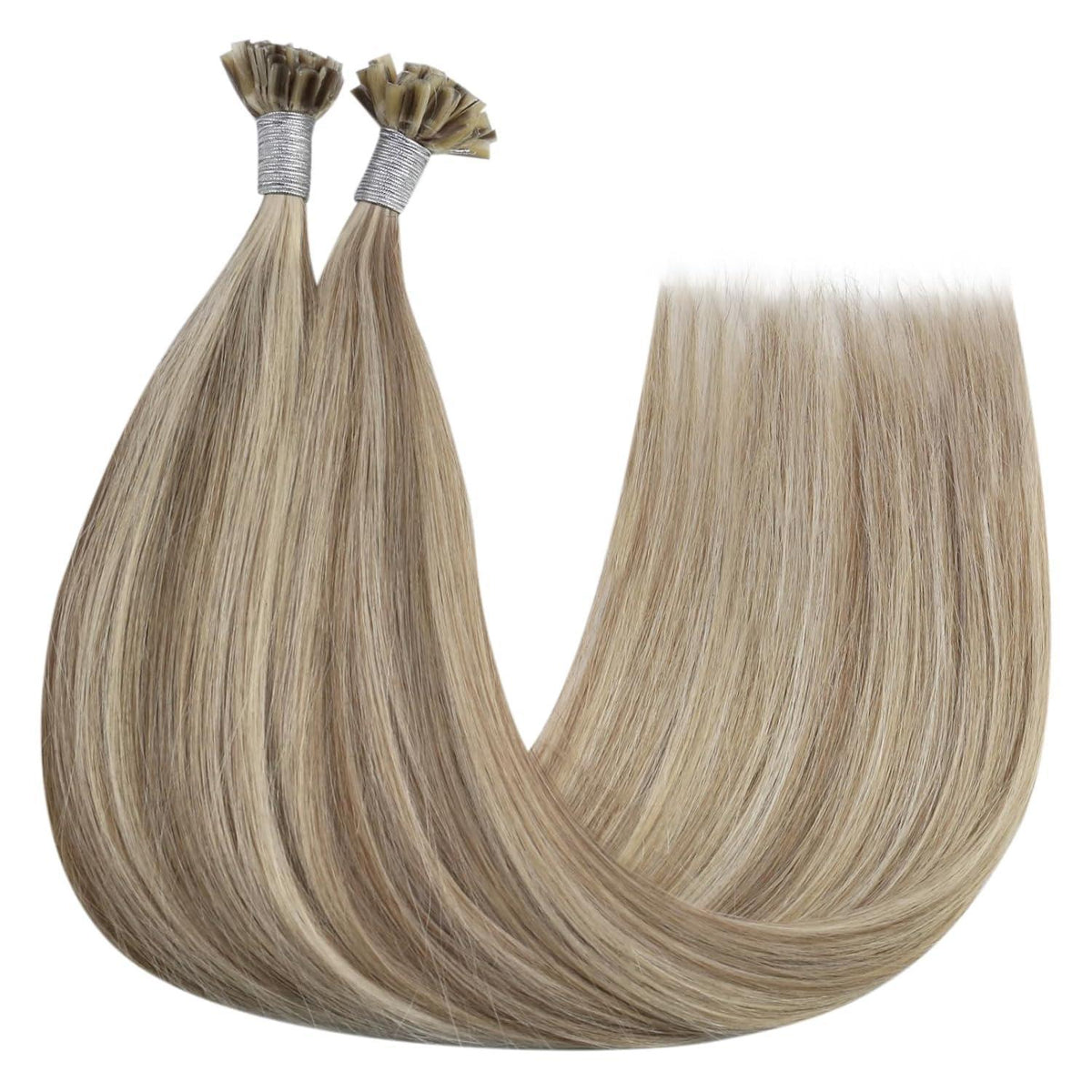 Echthaar Bondings Hellbraun 55cm - Haarverlängerung 50g