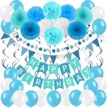 Geburtstagsdekoration Set Happy Birthday Blau Partydeko