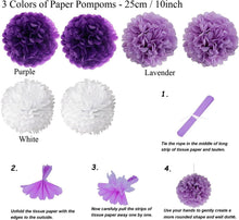 Violette Geburtstagsdeko Set mit Happy Birthday