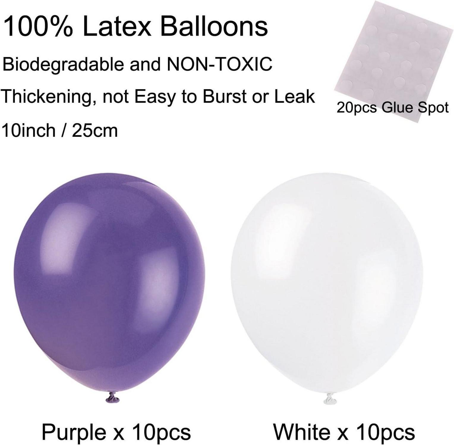 Girlande Pom Poms Papier Fans Violett Dekoration Birthday Balloons