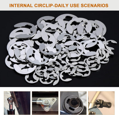 400-teiliges Edelstahl E-Clip Sicherungsring Sortiment Kit mit Aufbewahrungsbox