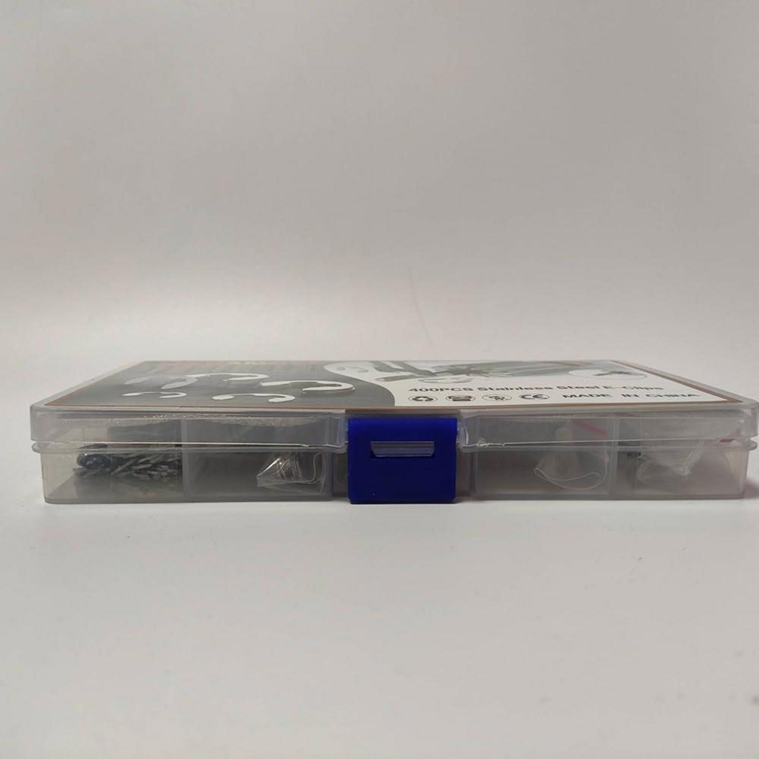 400x Edelstahl Sprengring Set E-Clip Sicherungsringe Kit Sortiment