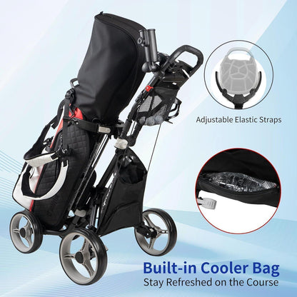 4-Rad Golfwagen Superlite mit Kühltasche und Zubehör
