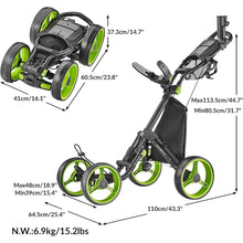 CaddyTek Explorer V8 Superlite Golfwagen 4 Räder 2019-Lime