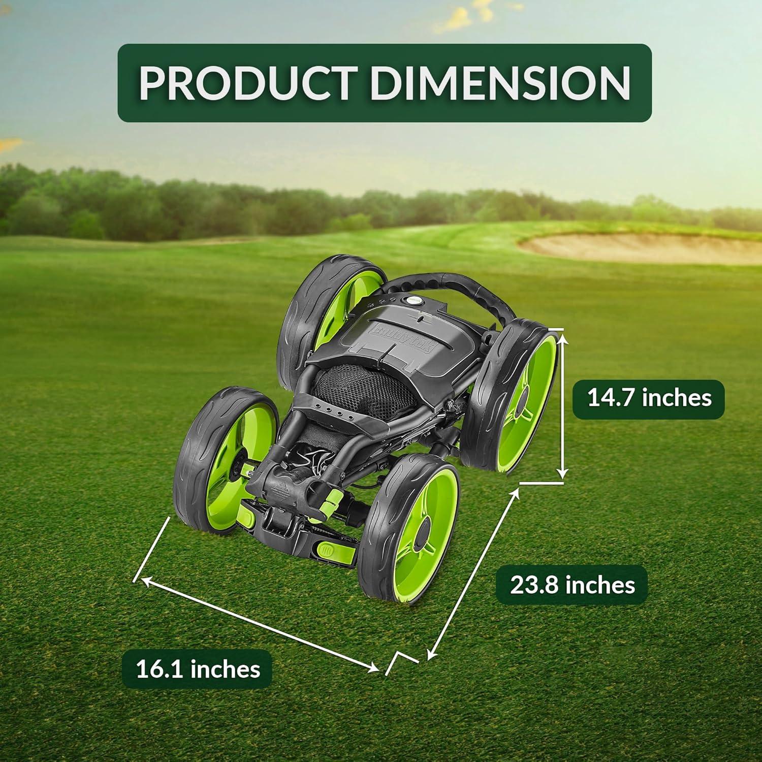 CaddyTek Explorer V8 Superlite Golftrolley 4-Rad Version 8 Lime