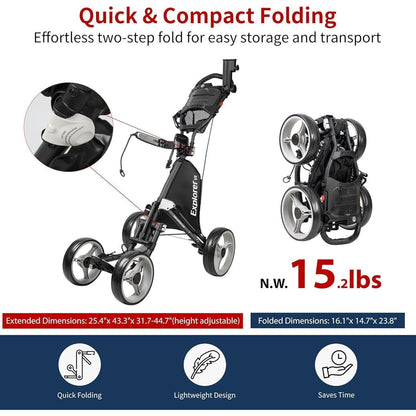 CaddyTek Explorer V8 Superlite 4-Rad Golftrolley 2019 Silber