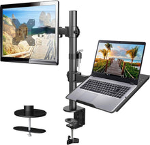 Monitor Halterung mit Laptop Arm für 2 Monitore & 17 Zoll Notebook