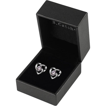 B.Catcher Herz Ohrringe 925 Sterling Silber Zirkonia