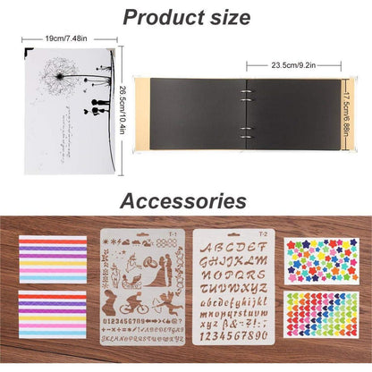 Scrapbook Vintage Fotoalbum Hochzeit Gästebuch 50 Schwarze