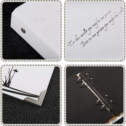 Scrapbook Vintage Fotoalbum Hochzeit Gästebuch 50 Schwarze