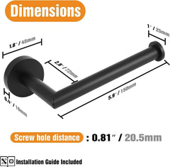 Toilettenpapierhalter Edelstahl Schwarz Matt Schwarzfest