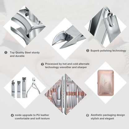 Professionelles Maniküre Set aus Edelstahl - 18-teiliges