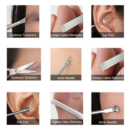 Professionelles Maniküre Set aus Edelstahl - 18-teiliges