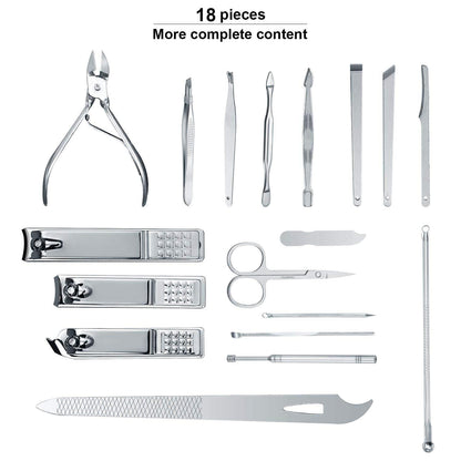 Maniküre Pediküre Set - Profi Nagelpflege Kit aus Edelstahl