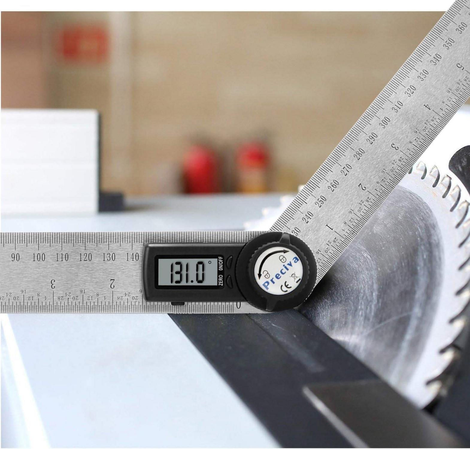 Digitaler Winkelmesser mit Feststellfunktion 400 mm Edelstahl-Lineal