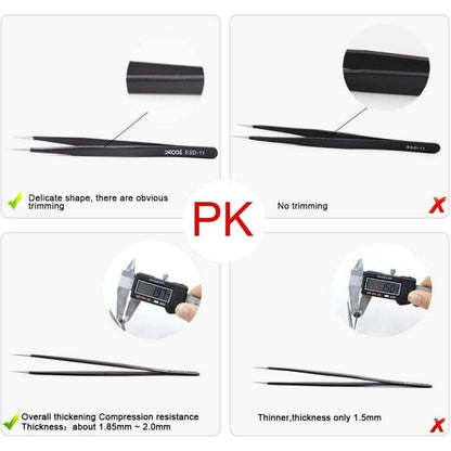 XOOL 10-teiliges Präzisions-Pinzetten