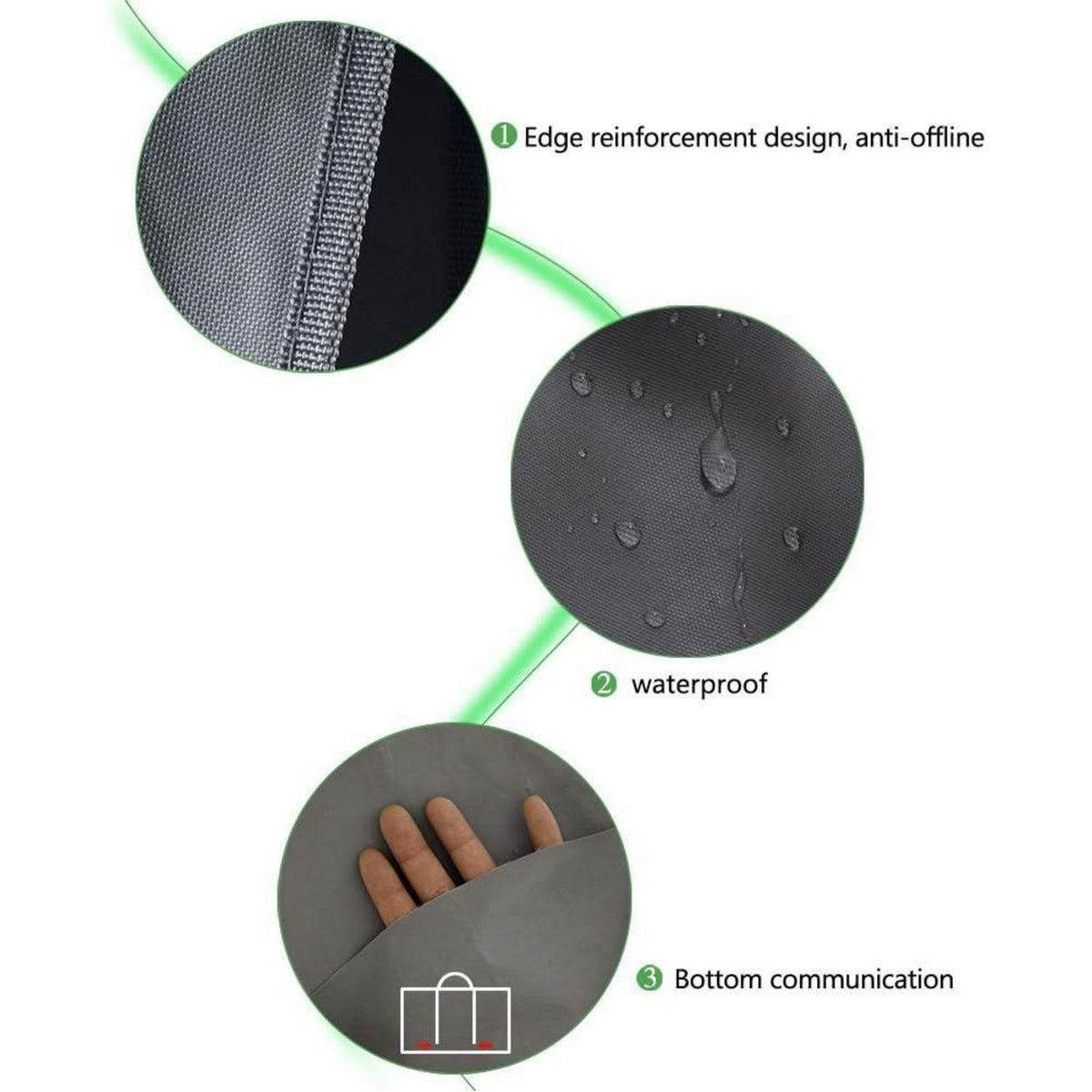 3-fach Wäschesortierer faltbar – Braun/Grau, 90L