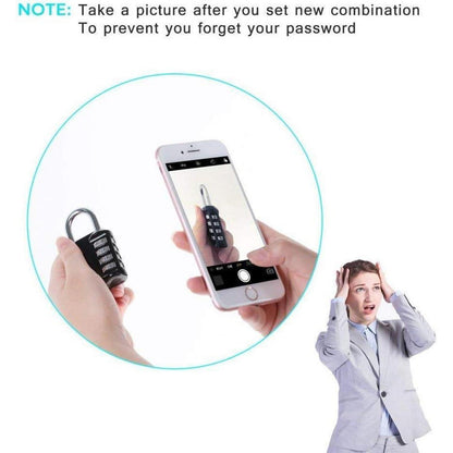 4-stelliges Zahlenschloss für Fitnessstudio, Schule, Outdoor