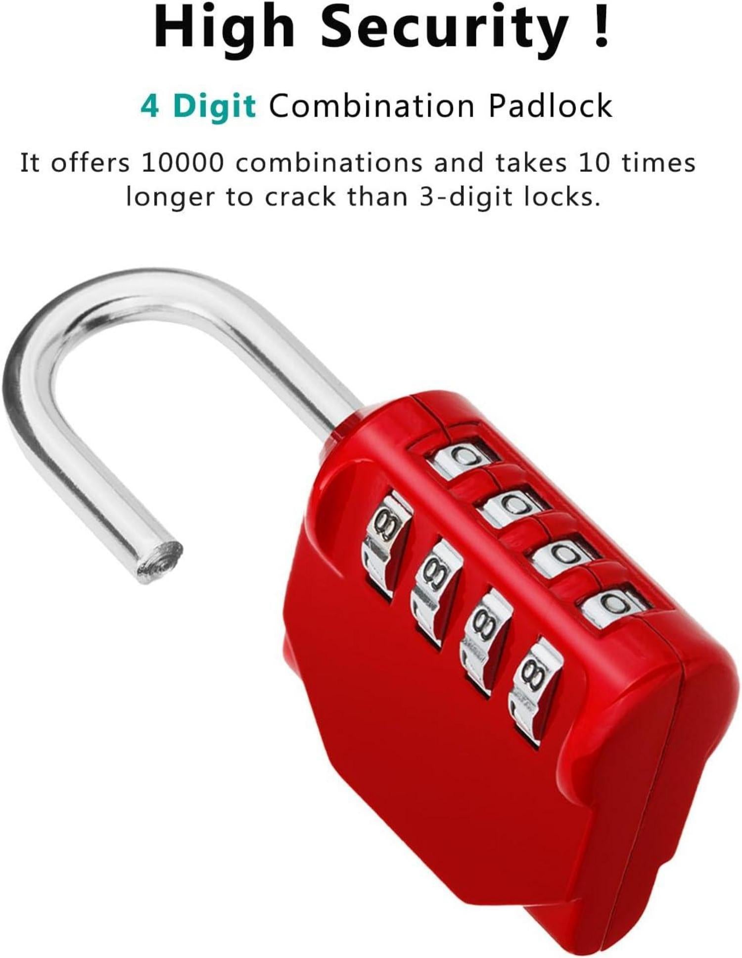 ZHEGE Zahlenschloss 4-stellige Kombination Fitnessstudio