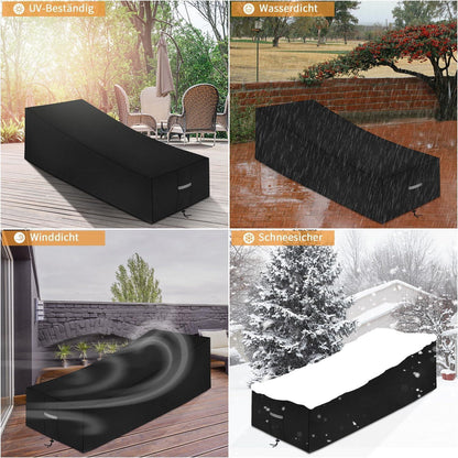 Gartenliege Abdeckung 600D Oxford Gewebe 200x75x40/70cm