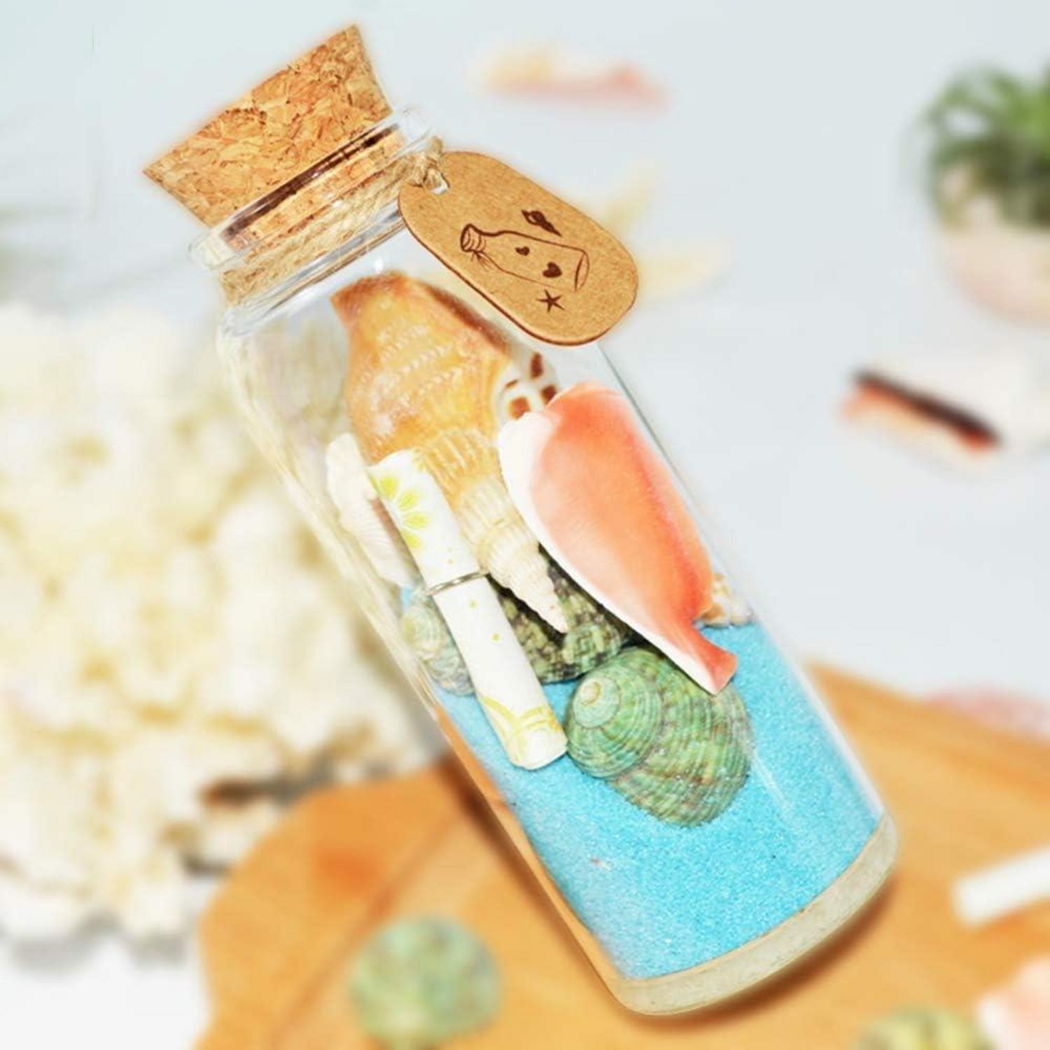 30x Mini Glasflaschen 30ml Klar Holz Korken DIY Kunst Deko
