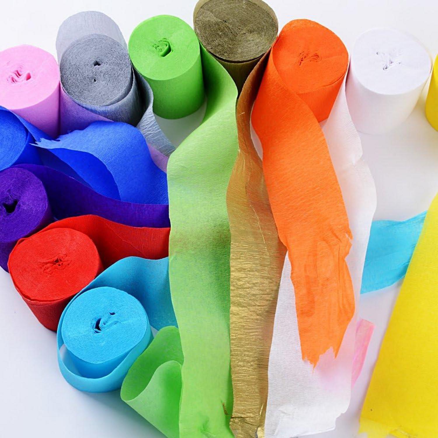 Kreppbänder Set 12 Farben Party Deko 30 Rollen 3.5cm*10m