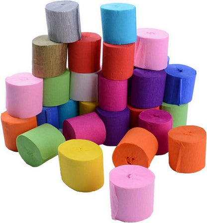 Kreppband 30 Rollen Bunt 12 Farben Party Feier Dekoration 3.5cm*10m