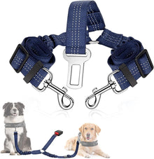 SlowTon Hund Auto Anschnallgurt 2in1 elastisch reflektierend sicher