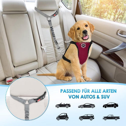SlowTon Hundegurt Auto Kopfstützen-Rückhalte Anschnallgurt