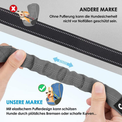 Hundegurt Auto Sicherheitsgurt Stück Kopfstütze Schwarz