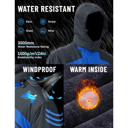 Herren Winterjacke wasserdicht & winddicht mit Fleece-Futter