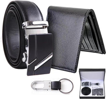 Geschenkset Herren: Gürtel Brieftasche Schlüsselanhänger in