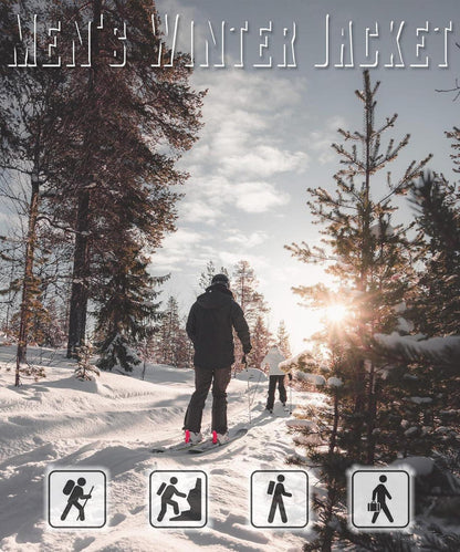 Herren Winterjacke Wasserdicht Winddicht Fleece Kapuze S Armeegrün