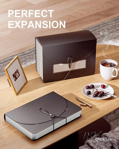 Dokumentenmappe A4 26 Taschen Sortiermappe Regenbogen Design Große