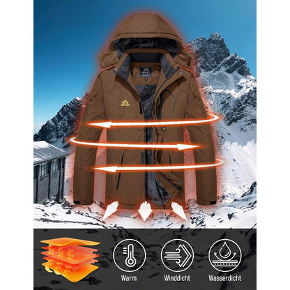 Herren Winter Skijacke Fleece Gefüttert Softshelljacke