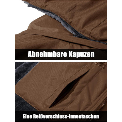 Herren Winter Skijacke Fleece Gefüttert Softshelljacke