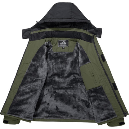 Herren Winter Skijacke Fleece Gefüttert Outdoor Wasserdicht