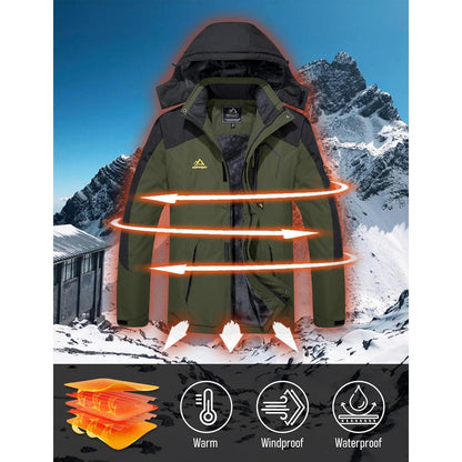 Herren Winter Skijacke Fleece Gefüttert Softshelljacke