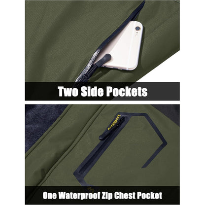 Herren Winter Skijacke Fleece Gefüttert Softshelljacke