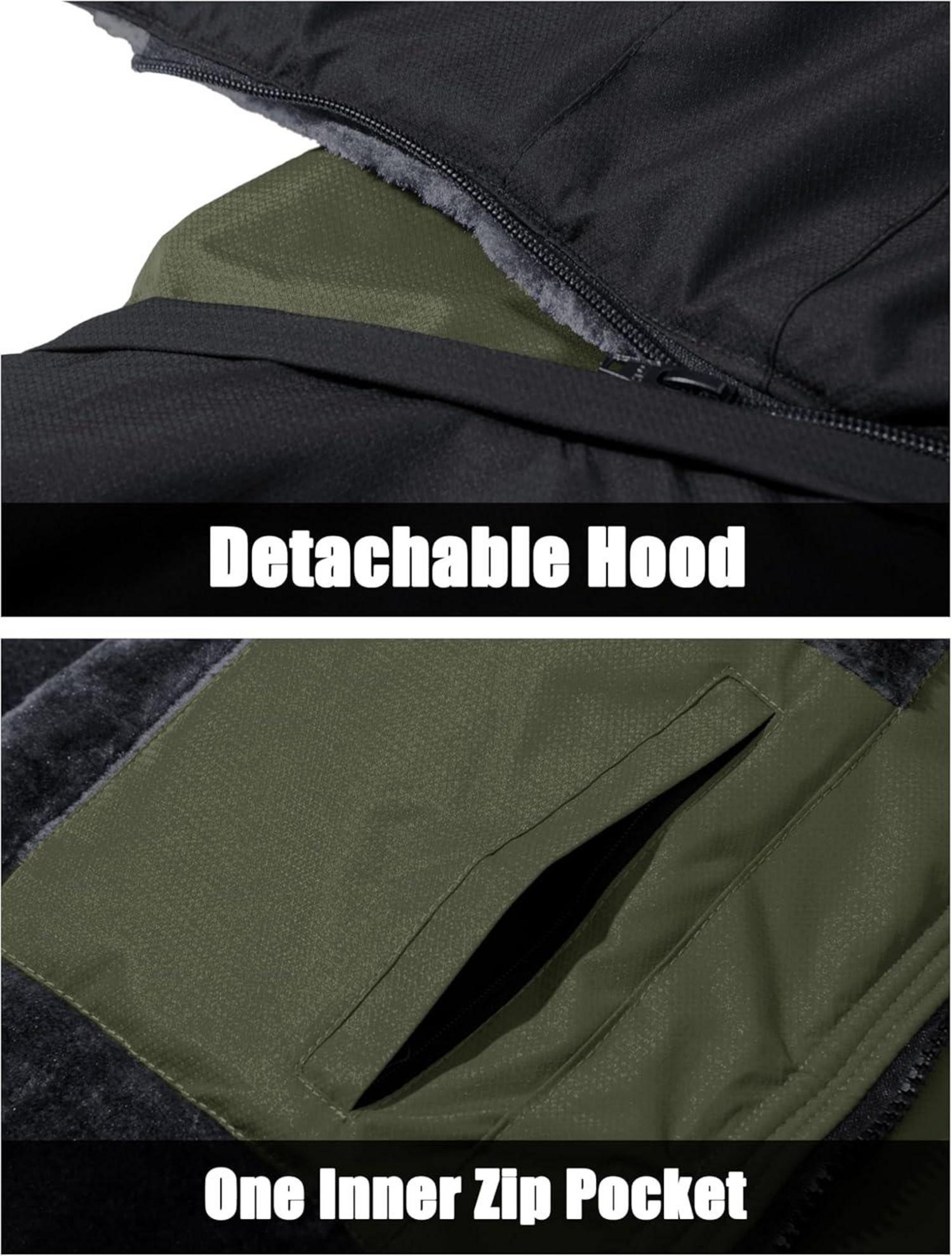 Herren Winter Skijacke Fleece Gefüttert Softshelljacke Wasserdicht