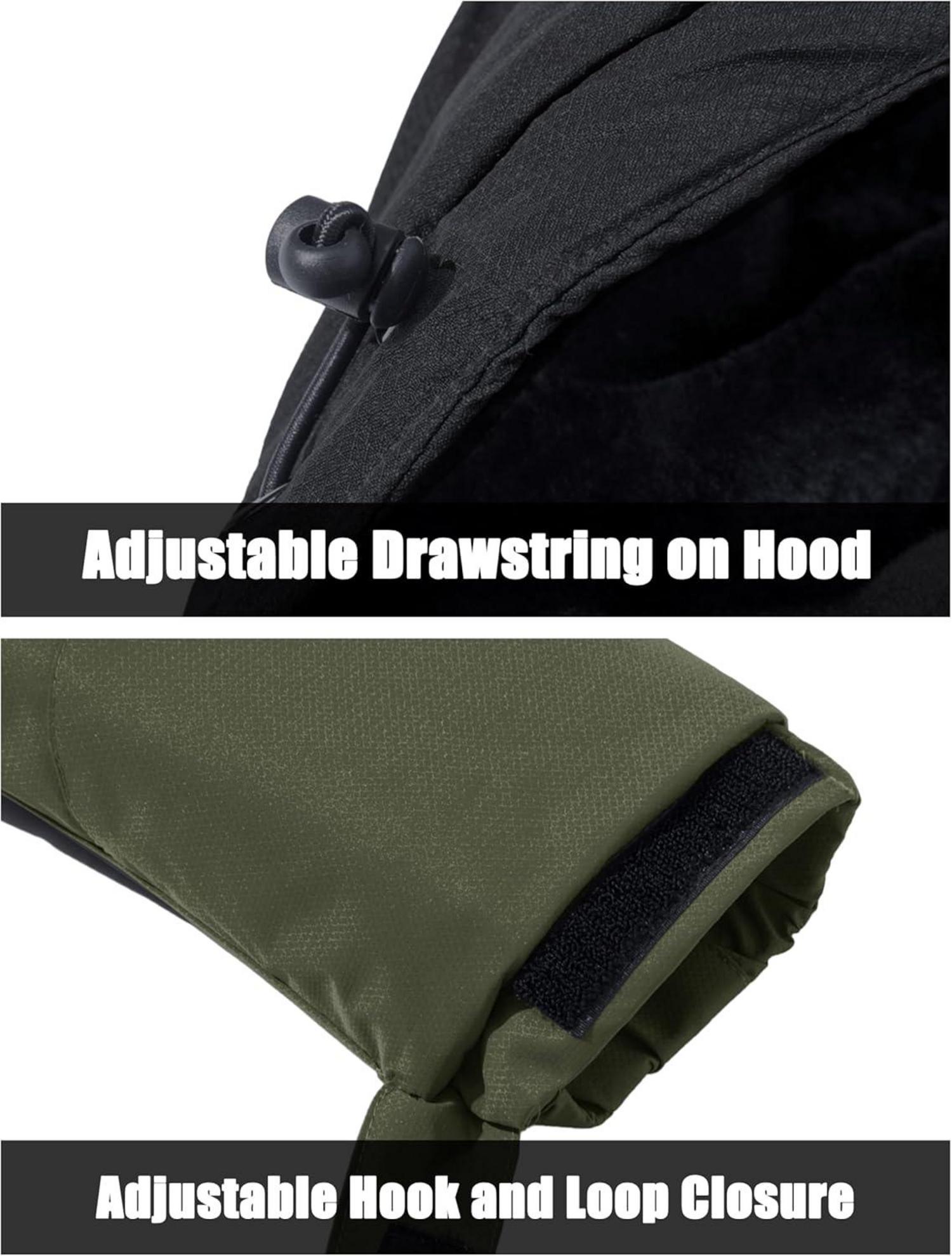 Herren Winter Skijacke Fleece Softshelljacke wasserfest winddicht XXL