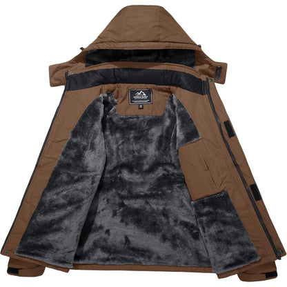 Herren Winter Skijacke Fleece Gefüttert Jacke Wasserdicht